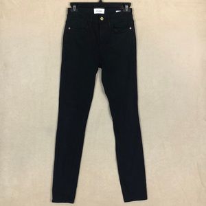 Frame Le‎ High Skinny High Rise Black Zipper Fly Jeans Women’s size 25
